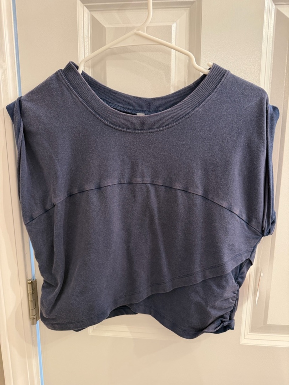 Free People Midnight Navy Cropped Sweatshirt